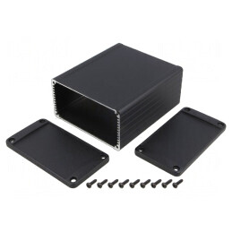 Carcasă Aluminiu Neagră IP54 104x120x55mm | Electronic-mag.ro | Componente Electronice