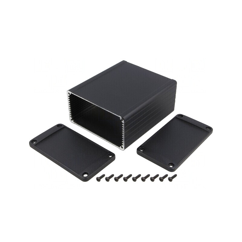 Carcasă Aluminiu Neagră IP54 104x120x55mm | Electronic-mag.ro | Componente Electronice