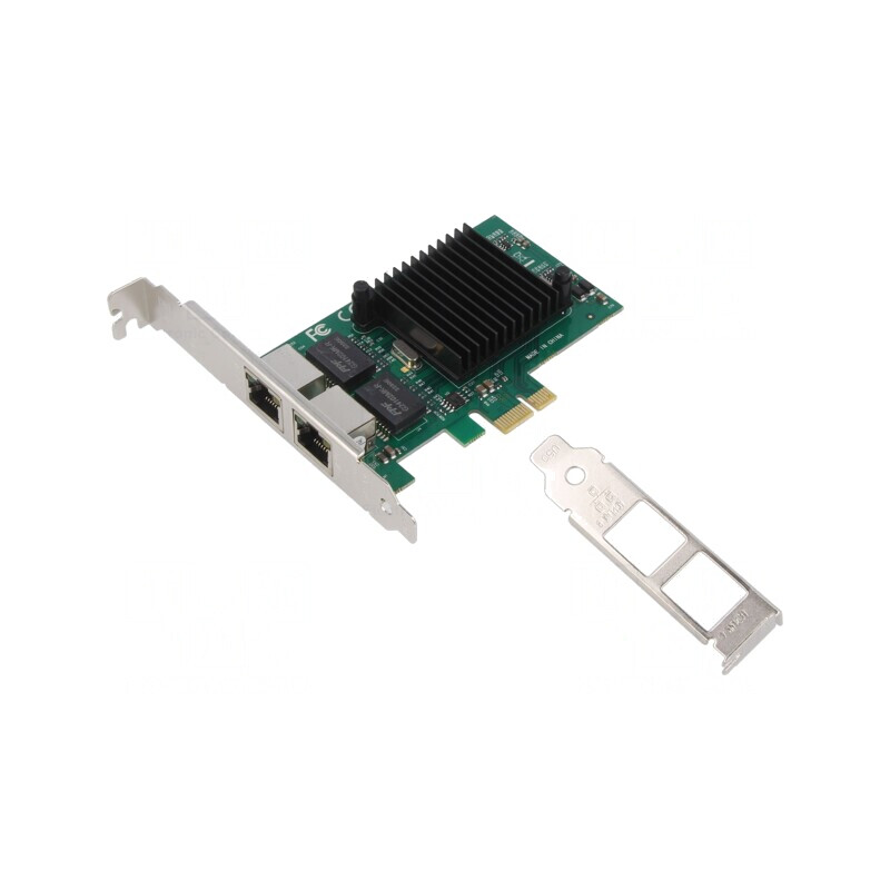 Card Extensie PC PCIe RJ45 x2 1Gbps | Electronic-mag.ro | Componente Electronice