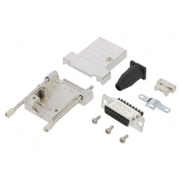 Conector D-Sub 15-Pin Mamă cu Terminal Șurub pe Cablu | Electronic-mag.ro | Componente Electronice