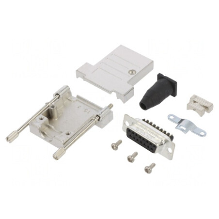 Conector D-Sub 15-Pin Mamă cu Terminal Șurub pe Cablu | Electronic-mag.ro | Componente Electronice