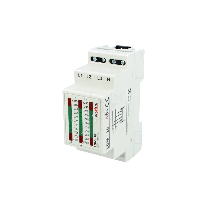 Indicator de Tensiune 3x230VAC IP20 pentru Şină DIN | Electronic-mag.ro | Componente Electronice