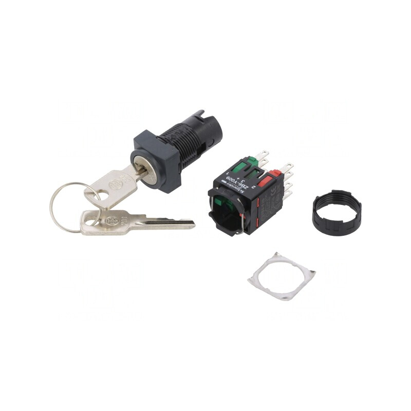 "Comutator Rotativ cu Cheie Negru 16mm 2NC NO" | Electronic-mag.ro | Componente Electronice