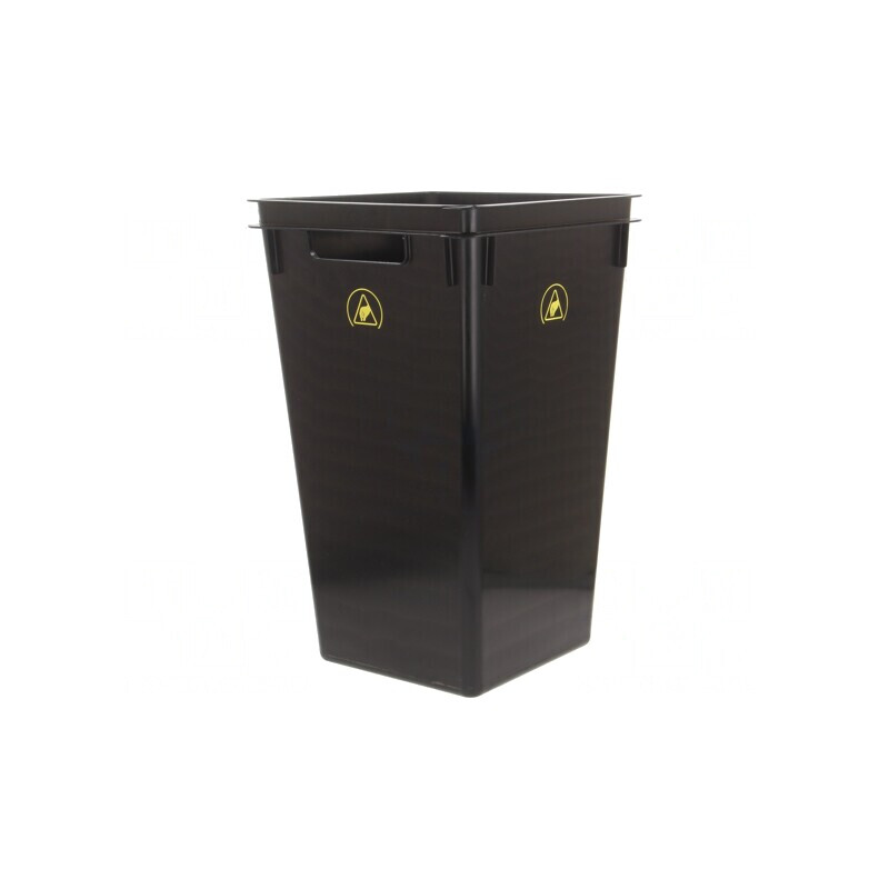 Coș de gunoi ESD 40L negru 100kΩ | Electronic-mag.ro | Componente Electronice