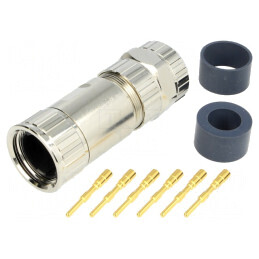 Conector M23 PIN 6 Tată Crimpat Drept IP67 | Electronic-mag.ro | Componente Electronice