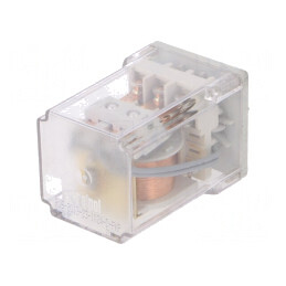 Releu electromagnetic 4PDT 24VDC 10A/250VAC industrial cu soclu | Electronic-mag.ro | Componente Electronice