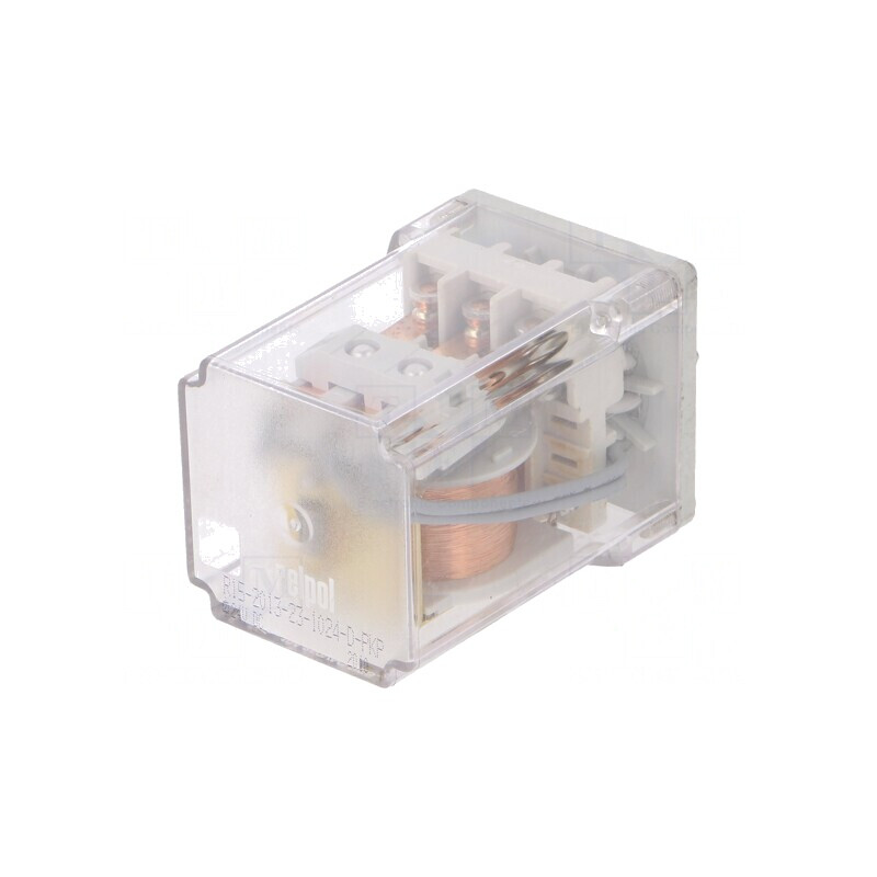 Releu electromagnetic 4PDT 24VDC 10A/250VAC industrial cu soclu | Electronic-mag.ro | Componente Electronice