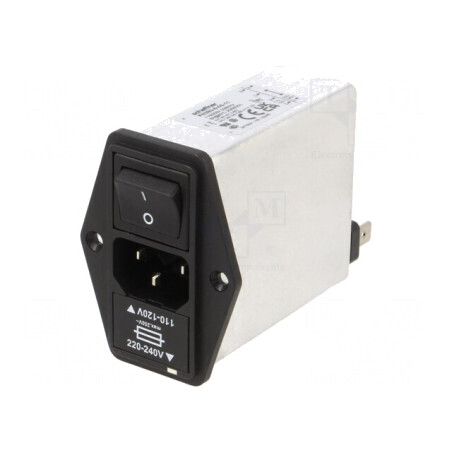 Conector Alimentare AC Soclu Tată 6A 250VAC C14 | Electronic-mag.ro | Componente Electronice