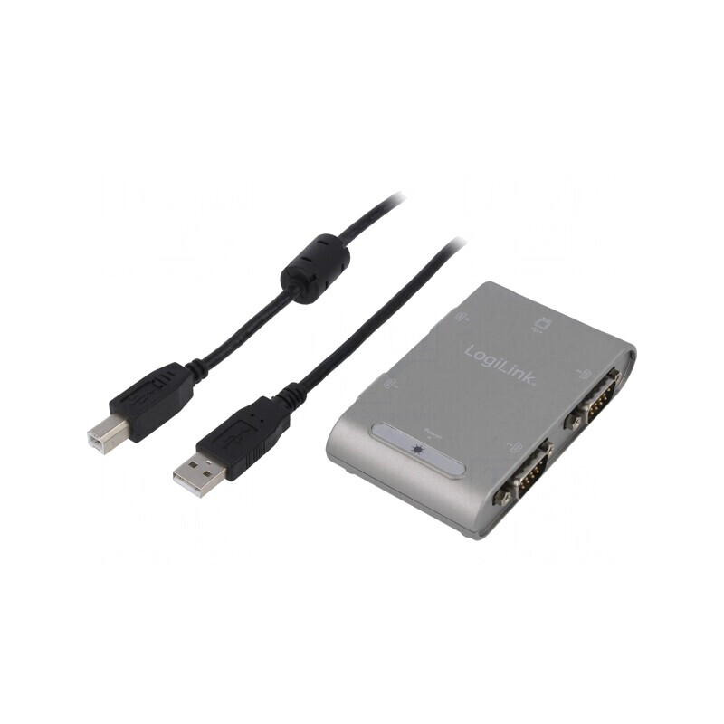 Convertor USB 1.1/2.0 la D-Sub 9pin 4 Mufe USB B Soclu | Electronic-mag.ro | Componente Electronice