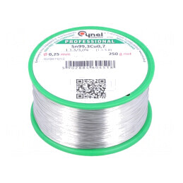 Sârmă de lipit fără plumb 0,25mm 250g Sn99,3Cu0,7 | Electronic-mag.ro | Componente Electronice