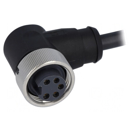 Mufă 7/8 1,5m mamă 5 pini unghi 90° cu cablu | Electronic-mag.ro | Componente Electronice