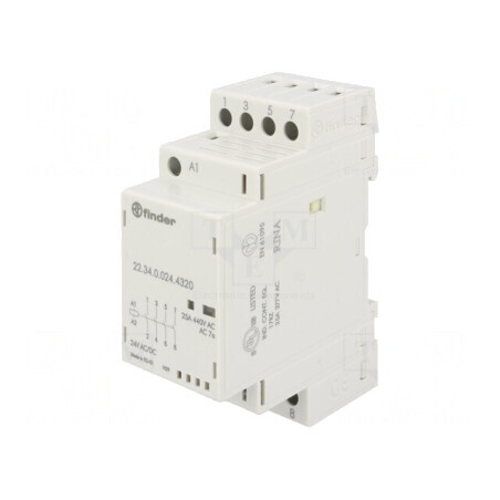 Contactor 4-Poli 25A 24V NO IP20 | Electronic-mag.ro | Componente Electronice
