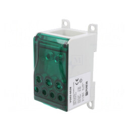 Bloc de Distribuție cu 8 Borne, Lățime 51,4mm | Electronic-mag.ro | Componente Electronice