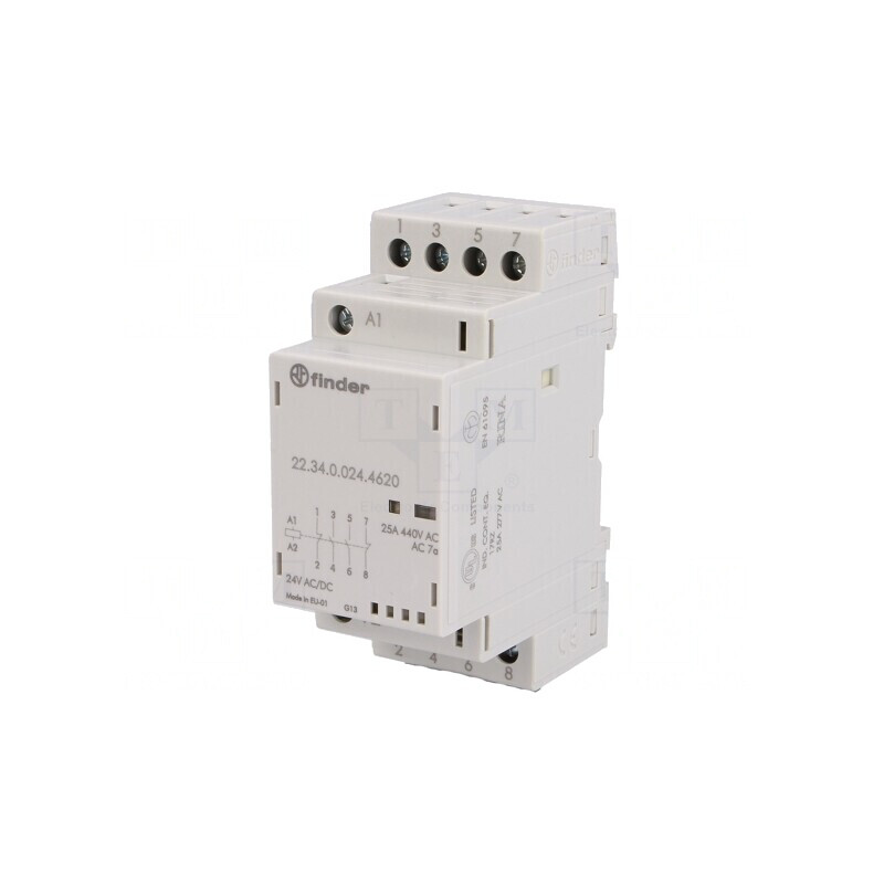 Contactor 4P 25A 24V IP20 | Electronic-mag.ro | Componente Electronice