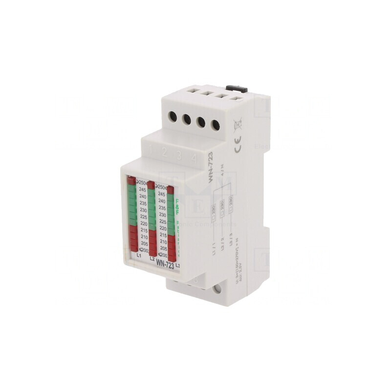 Indicator de Tensiune 3x250VAC IP20 pentru Șină DIN | Electronic-mag.ro | Componente Electronice