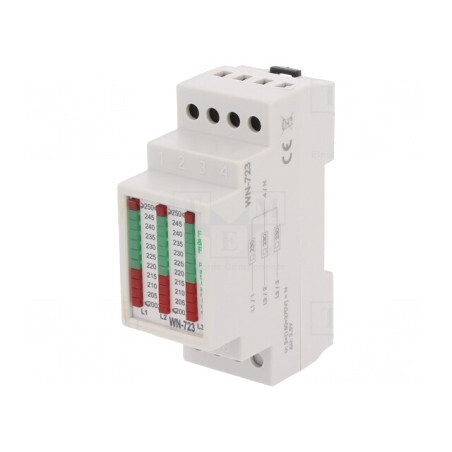 Indicator de Tensiune 3x250VAC IP20 pentru Șină DIN | Electronic-mag.ro | Componente Electronice