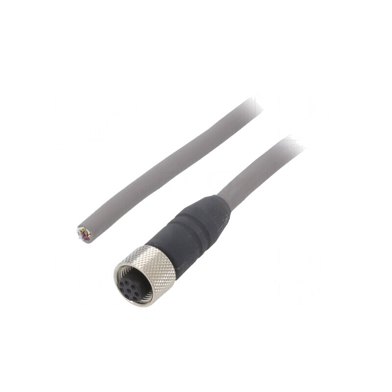 Cablu de conectare M12 8 pini drept 5m IP67 | Electronic-mag.ro | Componente Electronice