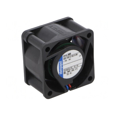 Ventilator Axial DC 24V 40x40x25mm 24m3/h 46dBA cu Bilă | Electronic-mag.ro | Componente Electronice