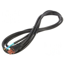 Cablu de alimentare negru 3m 24-48VDC | Electronic-mag.ro | Componente Electronice