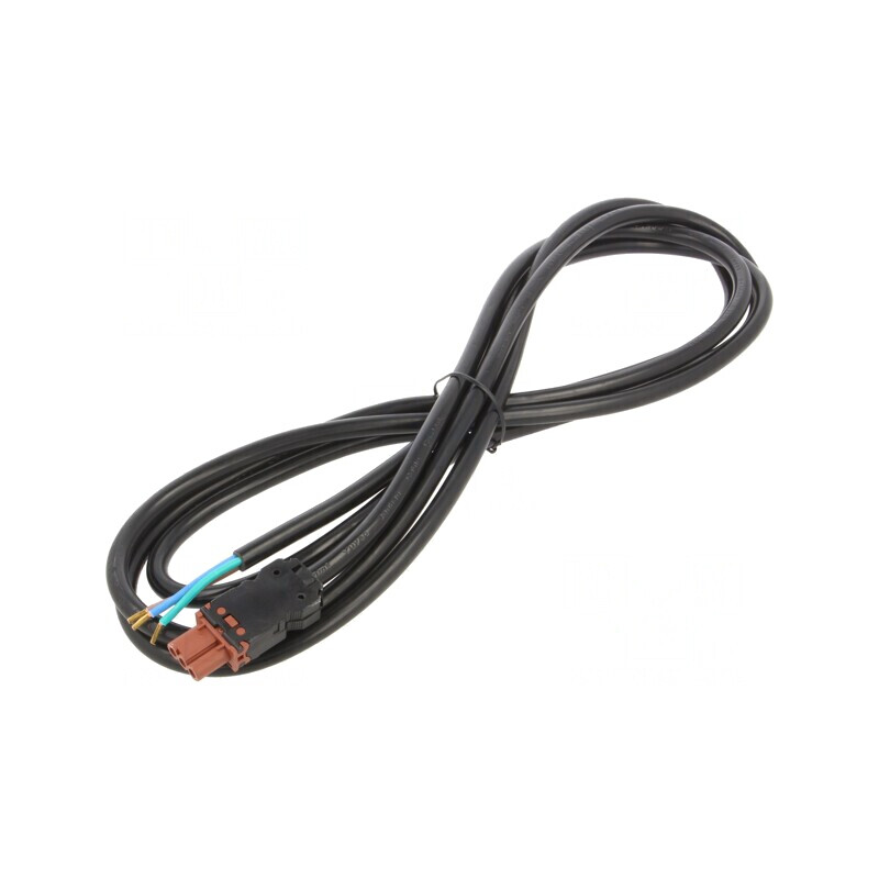 Cablu de alimentare negru 3m 24-48VDC | Electronic-mag.ro | Componente Electronice