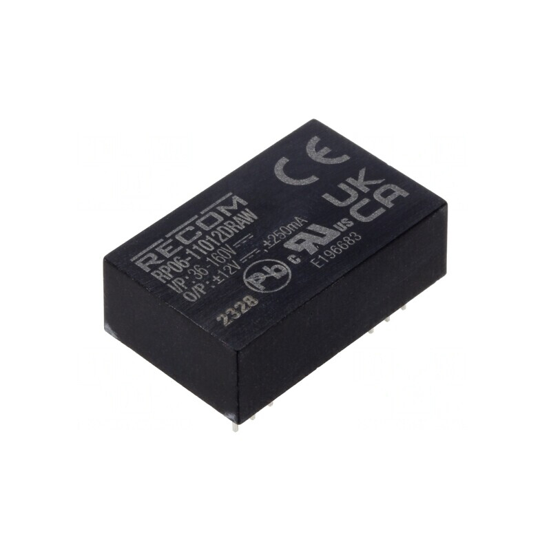 Convertor DC/DC 6W 36-160V la 12V 12V | Electronic-mag.ro | Componente Electronice