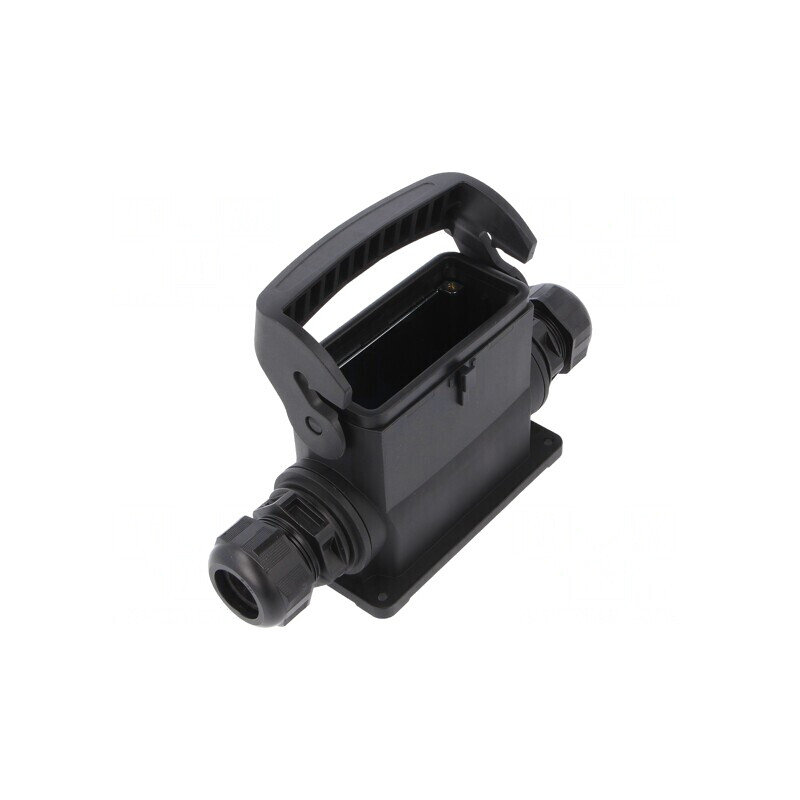 Carcasă pentru conectori HDC Han-Eco B 16B drept | Electronic-mag.ro | Componente Electronice