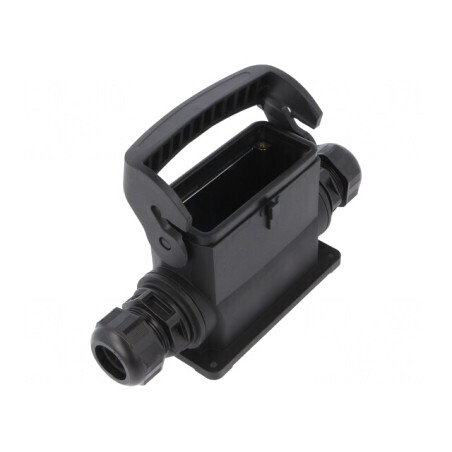 Carcasă pentru conectori HDC Han-Eco B 16B drept | Electronic-mag.ro | Componente Electronice