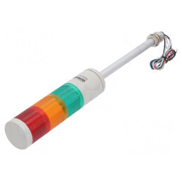 Coloană de semnalizare LED roşu/ambră/verde 24V | Electronic-mag.ro | Componente Electronice