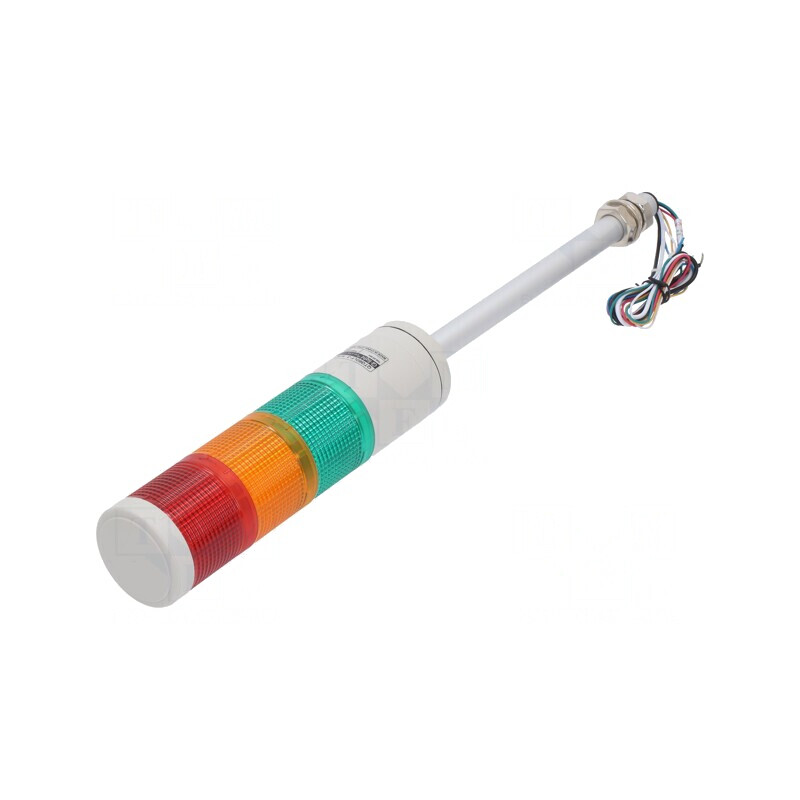 Coloană de semnalizare LED roşu/ambră/verde 24V | Electronic-mag.ro | Componente Electronice