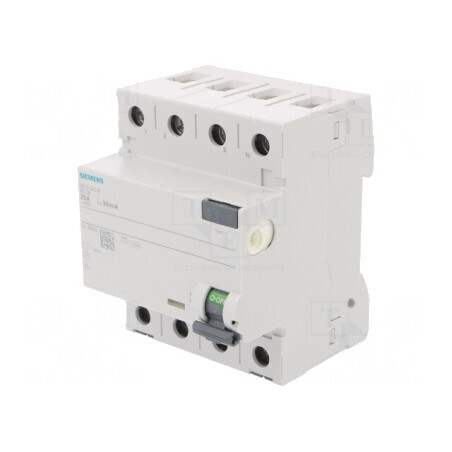 Întrerupător diferenţial 25A 30mA 3P+N IP20 | Electronic-mag.ro | Componente Electronice