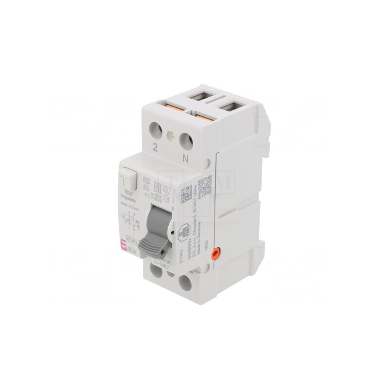 Întrerupător diferențial 40A 30mA 2P 230V/400V | Electronic-mag.ro | Componente Electronice