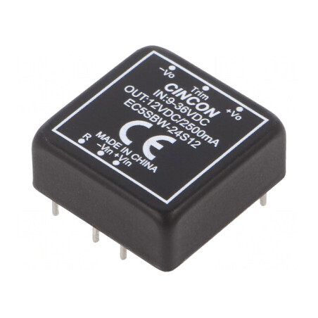 Convertor DC/DC 30W 9-36V la 12V 2500mA THT | Electronic-mag.ro | Componente Electronice
