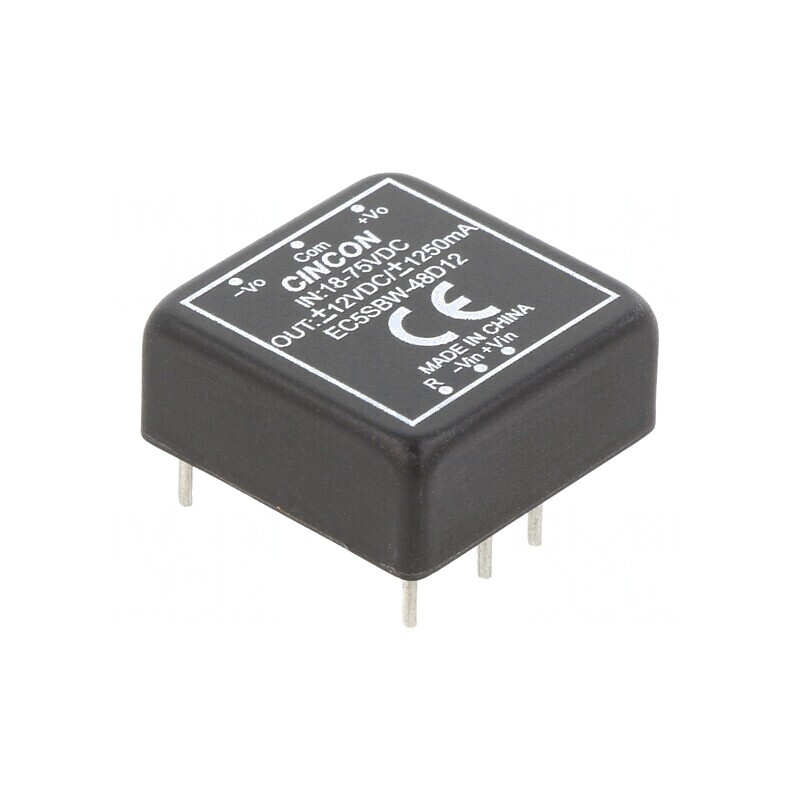 Convertor DC/DC 30W 18-75V la 12V/-12V EC5SBW-48D12 | Electronic-mag.ro | Componente Electronice