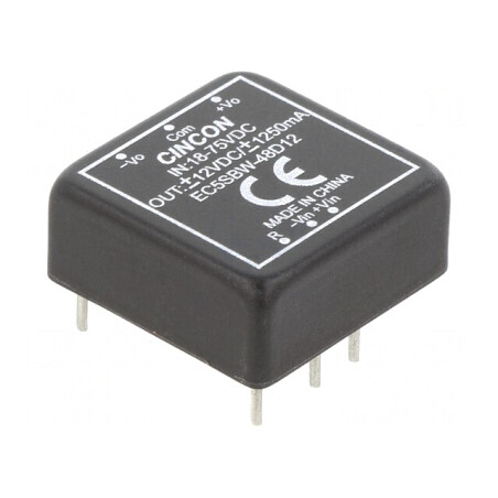Convertor DC/DC 30W 18-75V la 12V/-12V EC5SBW-48D12 | Electronic-mag.ro | Componente Electronice
