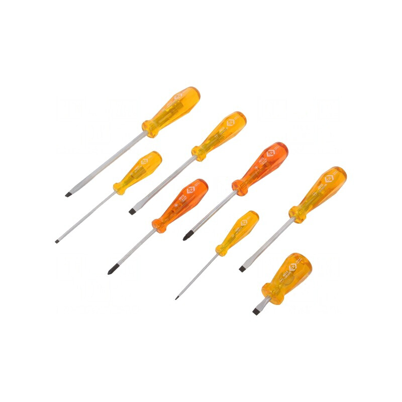 Kit şurubelniţe Pozidriv şi plate, 8 buc. | Electronic-mag.ro | Componente Electronice