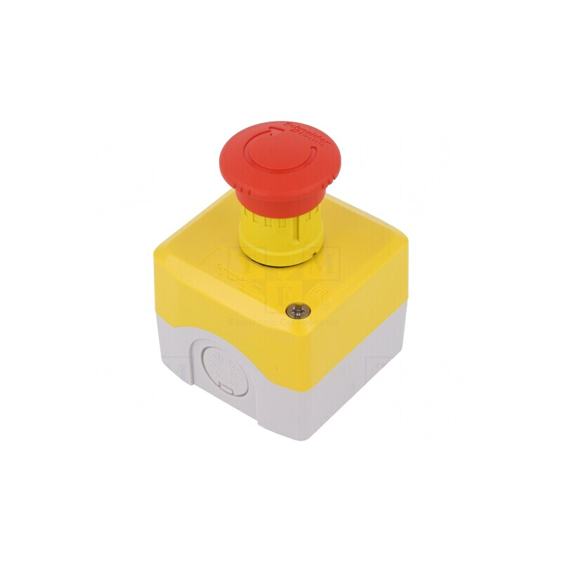 Casetă de comandă Harmony XB5 cu 1 buton cap ciupercă IP66 | Electronic-mag.ro | Componente Electronice