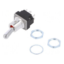 Comutator Basculant DPDT (ON)-ON 5A 28VAC | Electronic-mag.ro | Componente Electronice