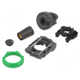 Comutator Rotativ Negru 22mm | Electronic-mag.ro | Componente Electronice
