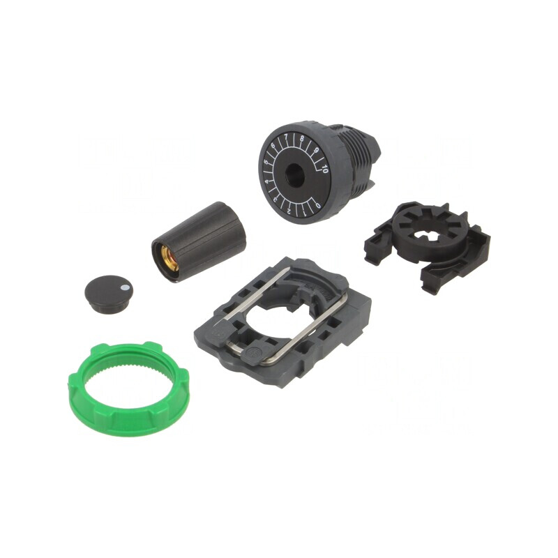 Comutator Rotativ Negru 22mm | Electronic-mag.ro | Componente Electronice
