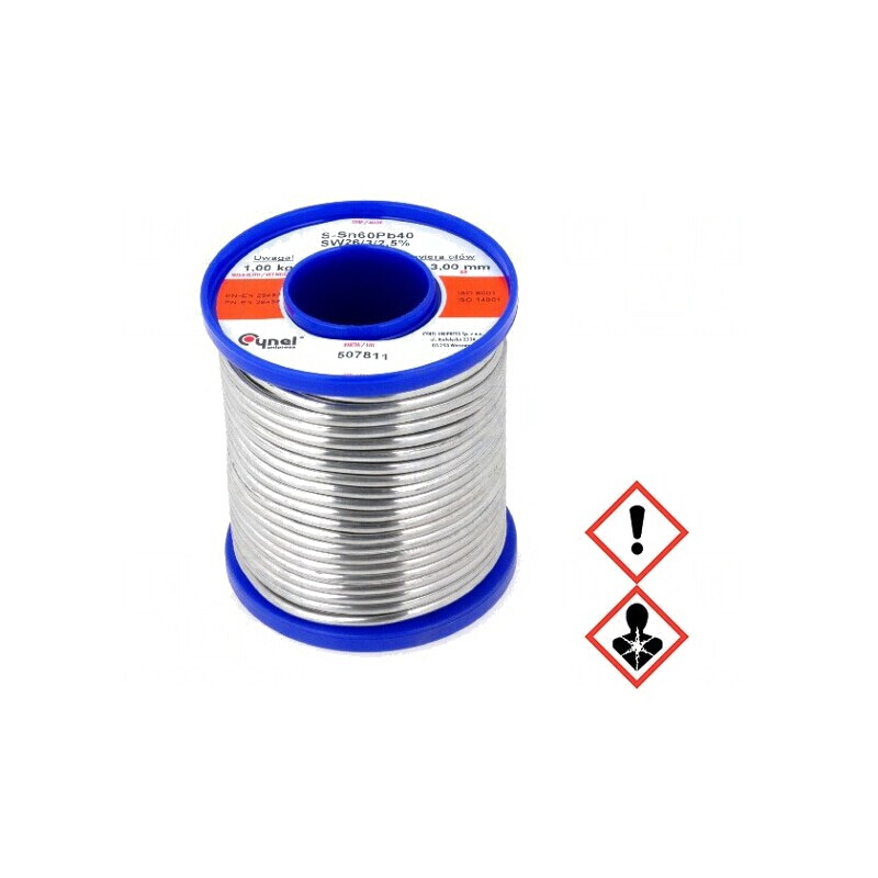 Sârmă de Lipit cu Plumb Sn60Pb40 3mm 1kg | Electronic-mag.ro | Componente Electronice Sârmă de Lipit cu Plumb Sn60Pb40 3mm 1kg | Electronic-mag.ro | Componente Electronice
