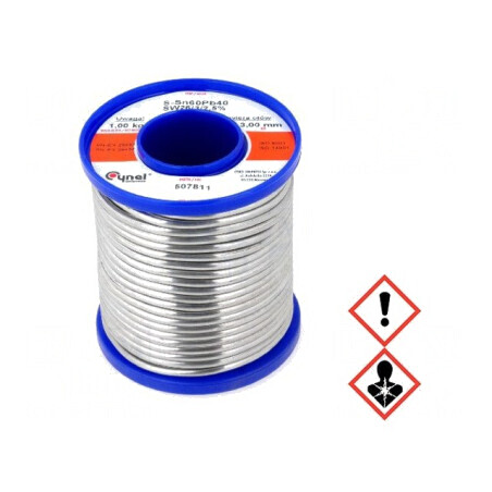 Sârmă de Lipit cu Plumb Sn60Pb40 3mm 1kg | Electronic-mag.ro | Componente Electronice