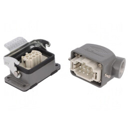 Conector HDC Tată Mamă S-E PIN 6 6 PE 6B Metal | Electronic-mag.ro | Componente Electronice