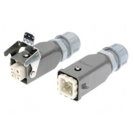 Conector HDC Tată Mamă 4 3 PE 3A Cablu