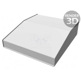 Carcasă desktop aluminiu 1456KL3WHBU 254x287x76mm | Electronic-mag.ro | Componente Electronice