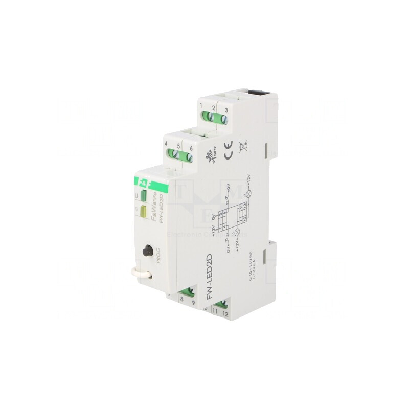 Controler LED F&Wave pentru șină DIN 10-16VDC IP20 | Electronic-mag.ro | Componente Electronice