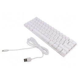 Tastatură Albă USB-C 1.8m Layout US | Electronic-mag.ro | Componente Electronice