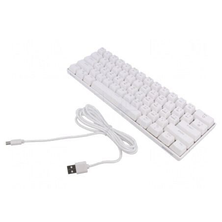 Tastatură Albă USB-C 1.8m Layout US | Electronic-mag.ro | Componente Electronice