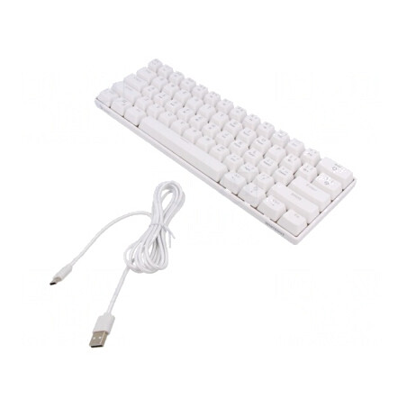 Tastatură Albă USB C cu Cablu US Layout 1.8m | Electronic-mag.ro | Componente Electronice