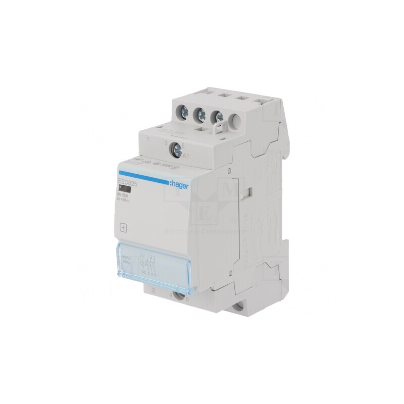 Contactor 3-polar 25A 230VAC NO 3x10-50°C ESC325 | Electronic-mag.ro | Componente Electronice