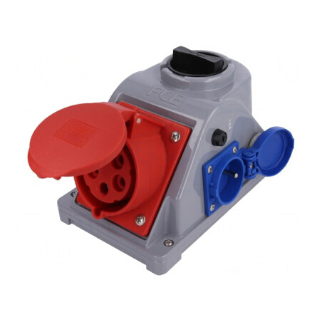 Conector alimentare AC trifazat 32A 400VAC IP44 | Electronic-mag.ro | Componente Electronice